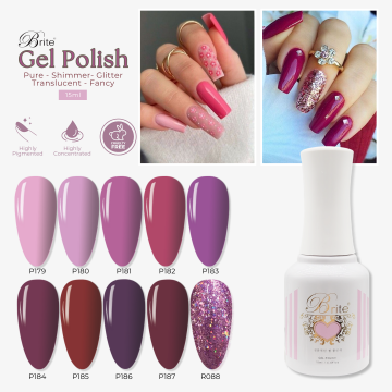 Brite ' Pretty in Pink ' Collection Gel Polish