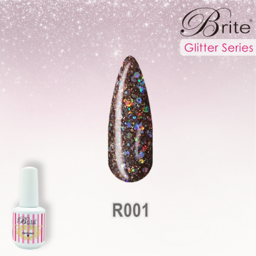 Brite Glitter Gel Polish - R001